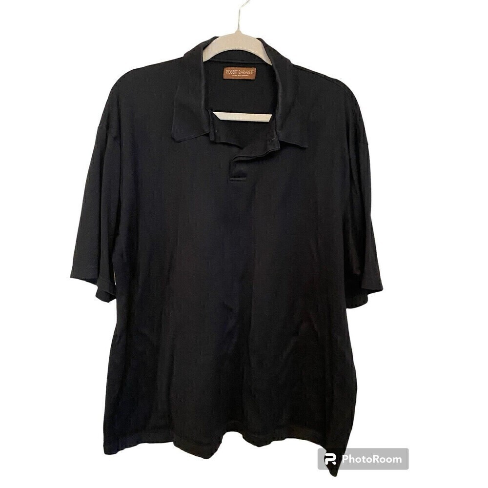 Robert Barakett Men's Black Polo Shirt Sz. XL